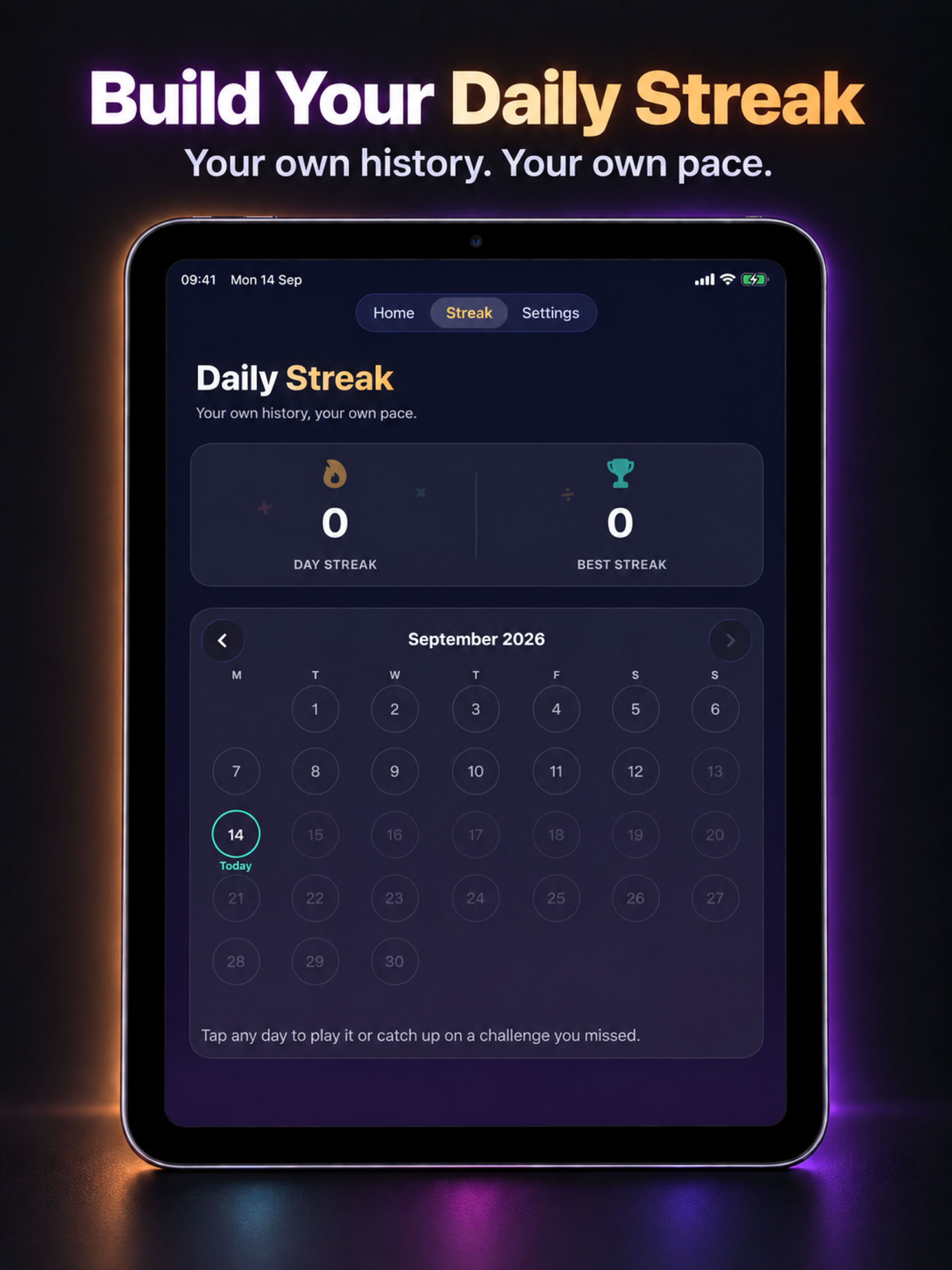 Number Spark: Math Puzzle iPad App Store image: Build Your Daily Streak